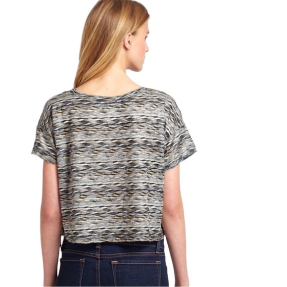 Free People S Metallic Boxy Crop Top - Picture 2 of 9